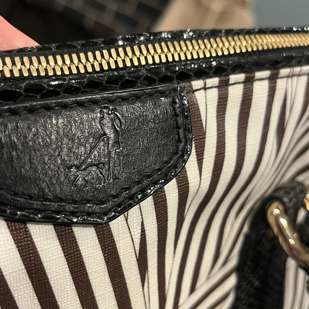 Henri Bendel Disturbed Stripped Briefcase/Laptop Bag - Picture 15 of 17